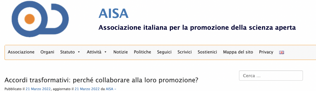 AISA: Accordi trasformativi:  perché collaborare alla loro promozione?