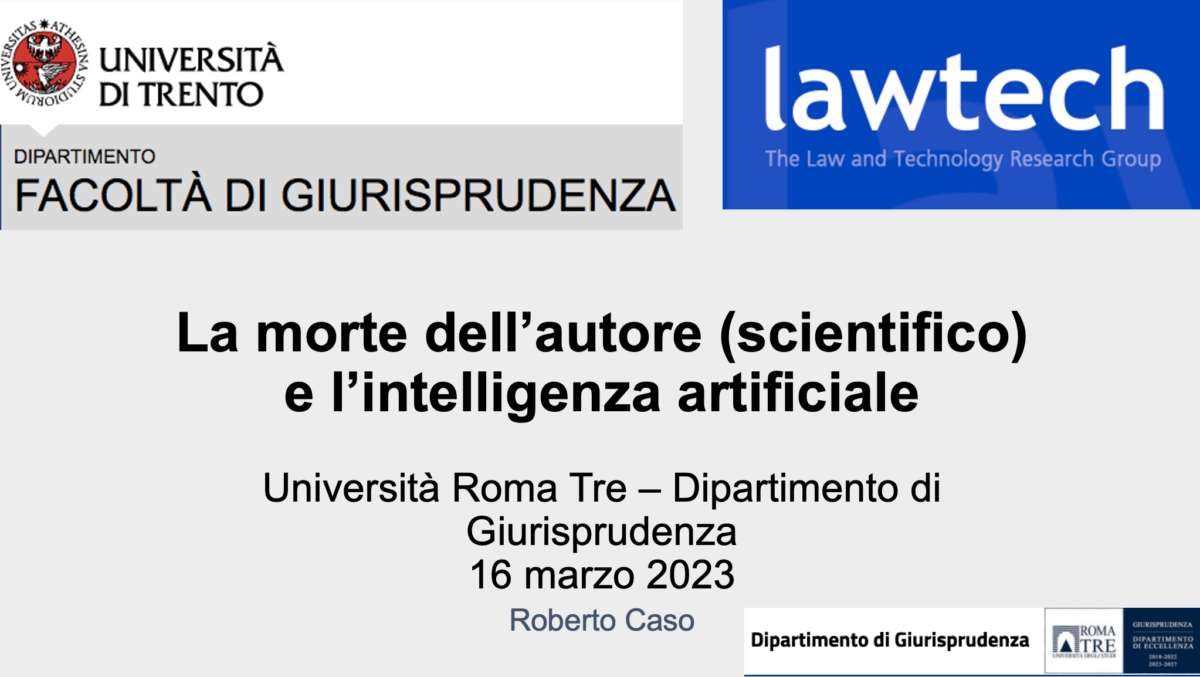 La morte dell’autore (scientifico) e l’intelligenza artificiale