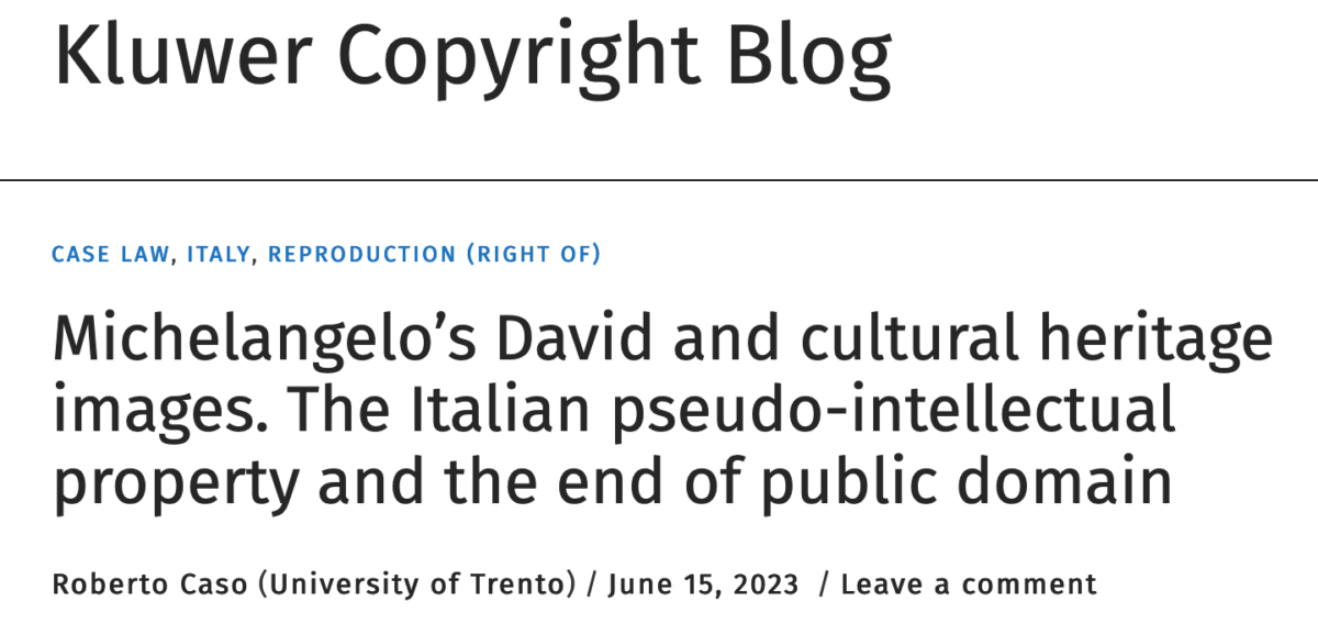 The Italian pseudo-intellectual property and the end of public domain